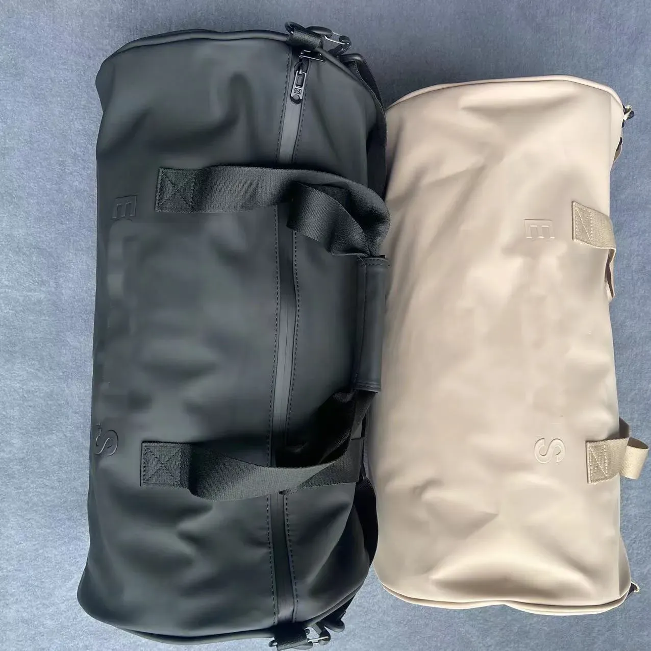 ES yoga sac de sport en cuir pu séparation sèche et humide sac de voyage pour hommes et femmes sac à main de grande capacité sac à lettres