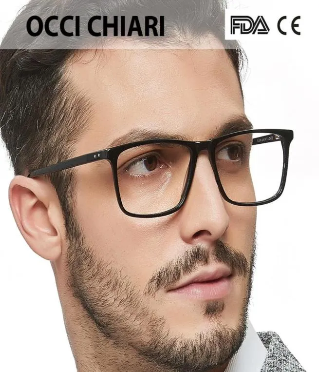 OCCI CHIARI мужские очки в оправе с оптическими прозрачными линзами по рецепту, анти-синий свет, ацетатные очки WCOLOPI1331954