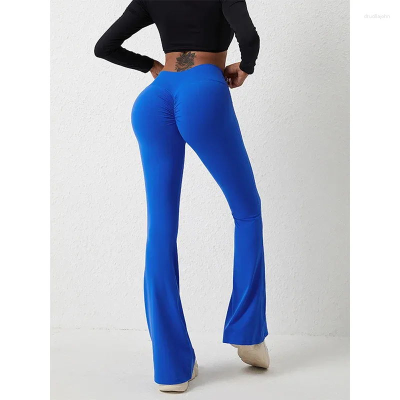 Damen-Leggings, Scrunch Flare, für Damen, hohe Taille, Yoga-Hose, dehnbar, Tanzen, Workout, Fitnessstudio, Legging, Push-Up, Booty