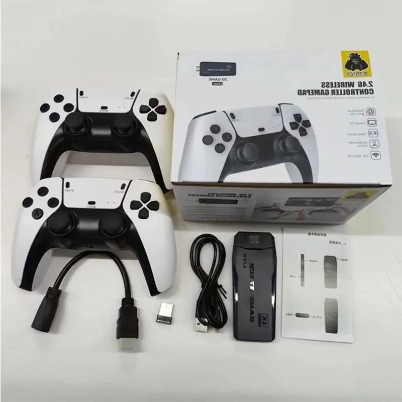 M8 M8S Console per videogiochi 24G Doppio P5 Controller wireless Game Stick 4K 20000 giochi 64GB Retro Classic Giochi portatili Giocatori per Bo Xluf