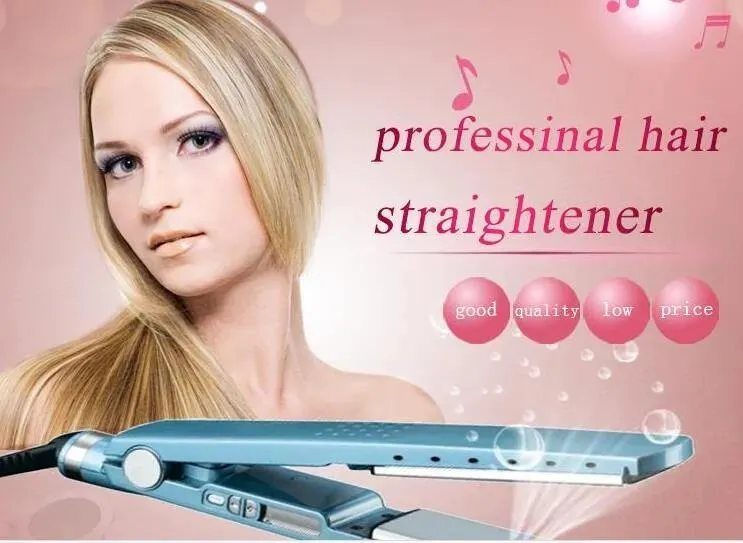 Straighteners 2019 chirstmas NEW! PRO NaNo! TITANIUM 1 1/4 plate Flat Iron Ionic Hair Straightener fast ship