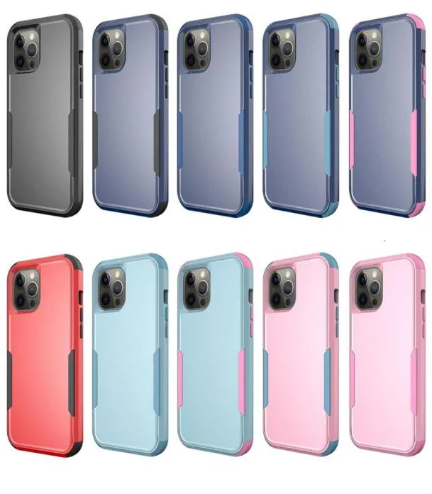 Slim Defender-hoes voor iPhone 12 11 pro max xs XR 6 7 Plus 8 SE 2 S21 FE S21 UltraBumper Armor telefoon cover1786125