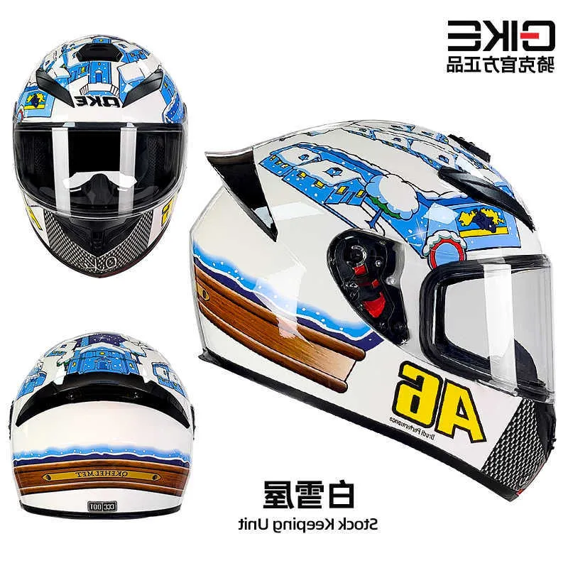 Caschi Moto AGV Casco Moto Design Comfort Agv Flagship Store Certificazione 3c Standard Nazionale per Uomo e Donna Safety Knight Blue NHJK