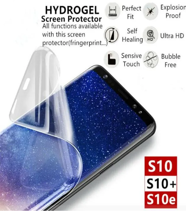 Hydrogel Film screen protector Full Cover For iphone 14 13 7 8 plus xr Samsung Note 20 S22 AQUA protector not tempered glass7190443