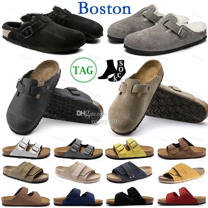 2024 Boston Clogs Tasarımcılar Terlik Başını Çeken Cork Erkek Kadınlar Çoklu Stiller Arizona Mayari Loafers Birkenstocks