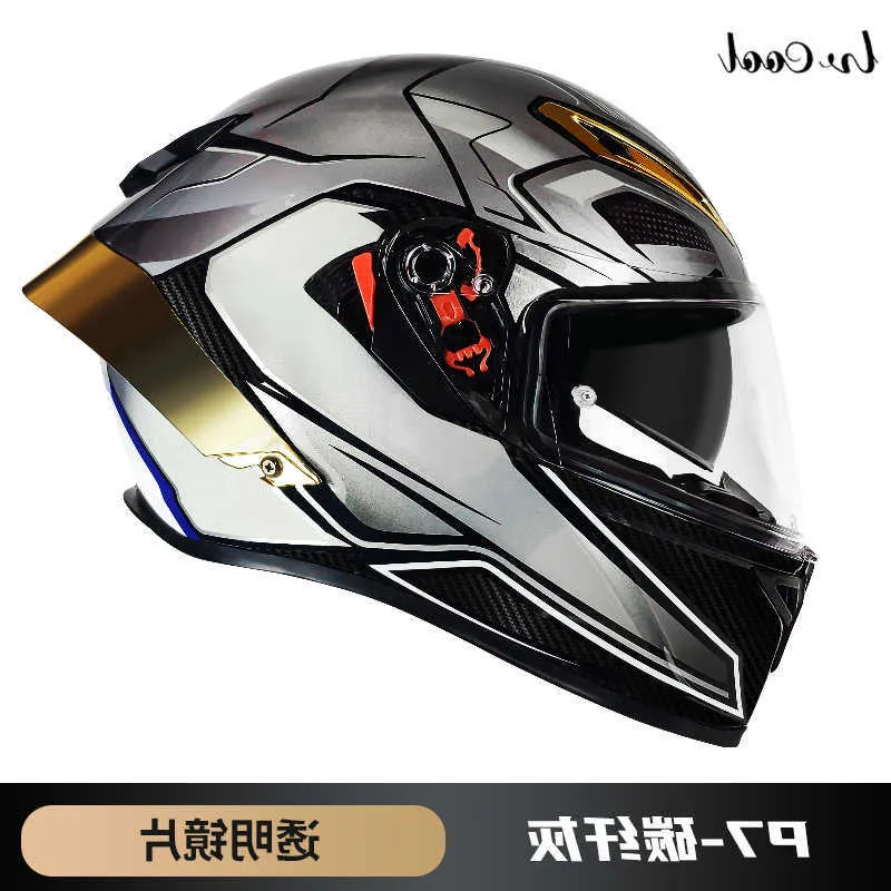 Casques Moto AGV Conception de moto Agv Safety Comfort Casque intégral en fibre de carbone certifié Agv3c pour hommes Anti-buée Chapeau chaud d'hiver Emplacement pour écouteurs Bluetooth 9ESD