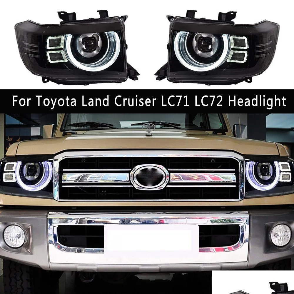 LED Daytime Running DRL Light Dynamic Streamer Sygnał skrętu dla Land Cruiser LC71 LC72 LC70 LC79 LC73 LC74 Zespół reflektorów DHAD DHQAG