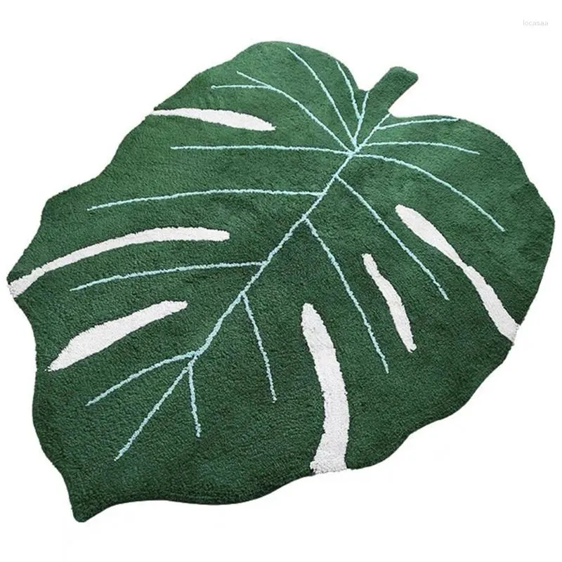 Carpets Leaf-Shaped Rug Home Decoration Bathroom Mat Green Retail