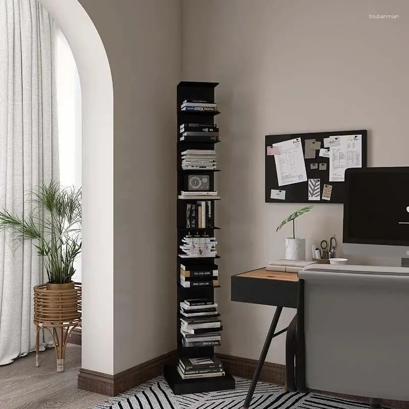 Dekorativa plattor hörn bokhylla rostfritt stål enkelt extremt smal vägg osynlig förvaringsskåp multi-lagers rack