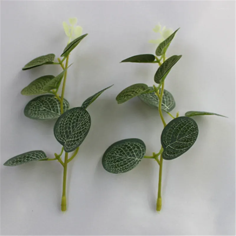 Decorative Flowers 10/20/50pcs Artificial Silk Eucalyptus Faux Plants Money Leaf Vine Wreath Accessories Wedding Home Garden Decoration Fake