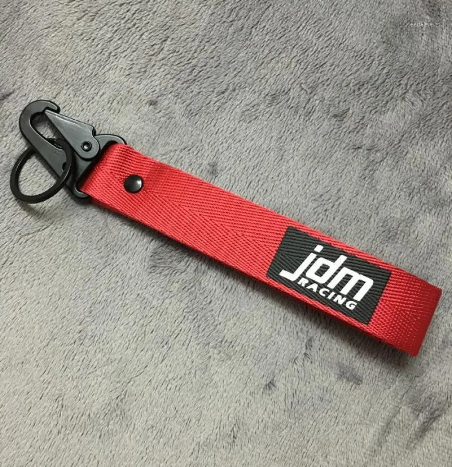 Keychains Red JDM Racing Keyring Taggar KeyTags KeyChain Auto Car Drift Key Telefonhållare Snabbutgivningen Entusiast16682070