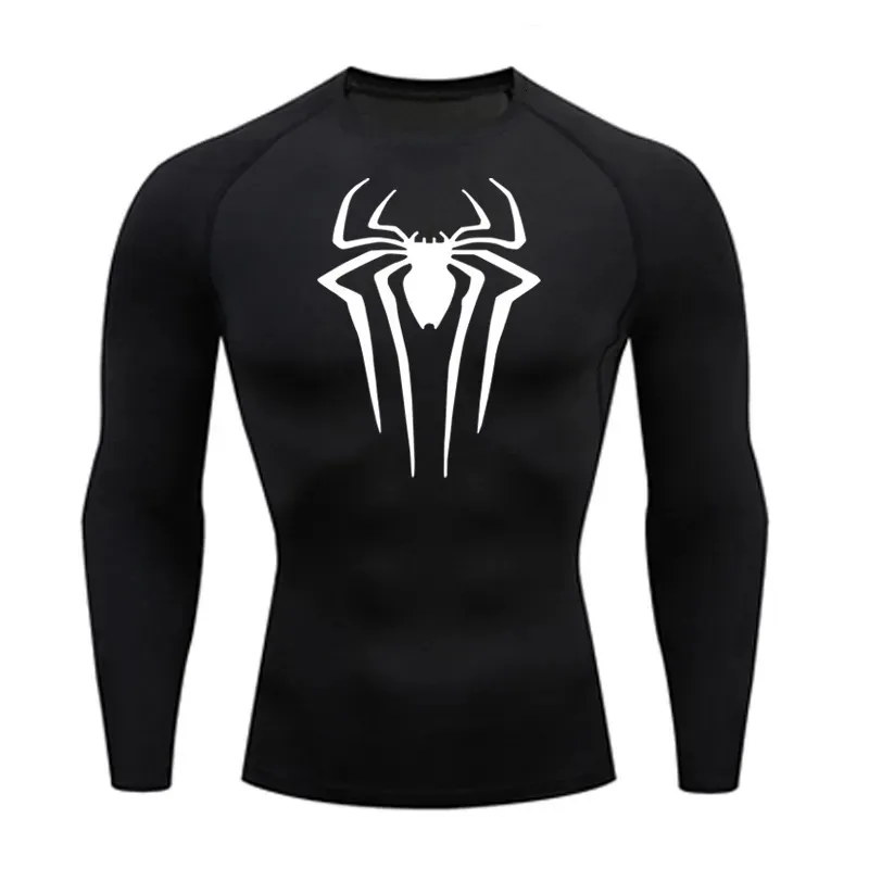 Sun Protection Sports Second Skin Running T-shirt Men's Fitness Rashgarda MMA Long Sleeves Compression Shirt Workout Clothing 240103