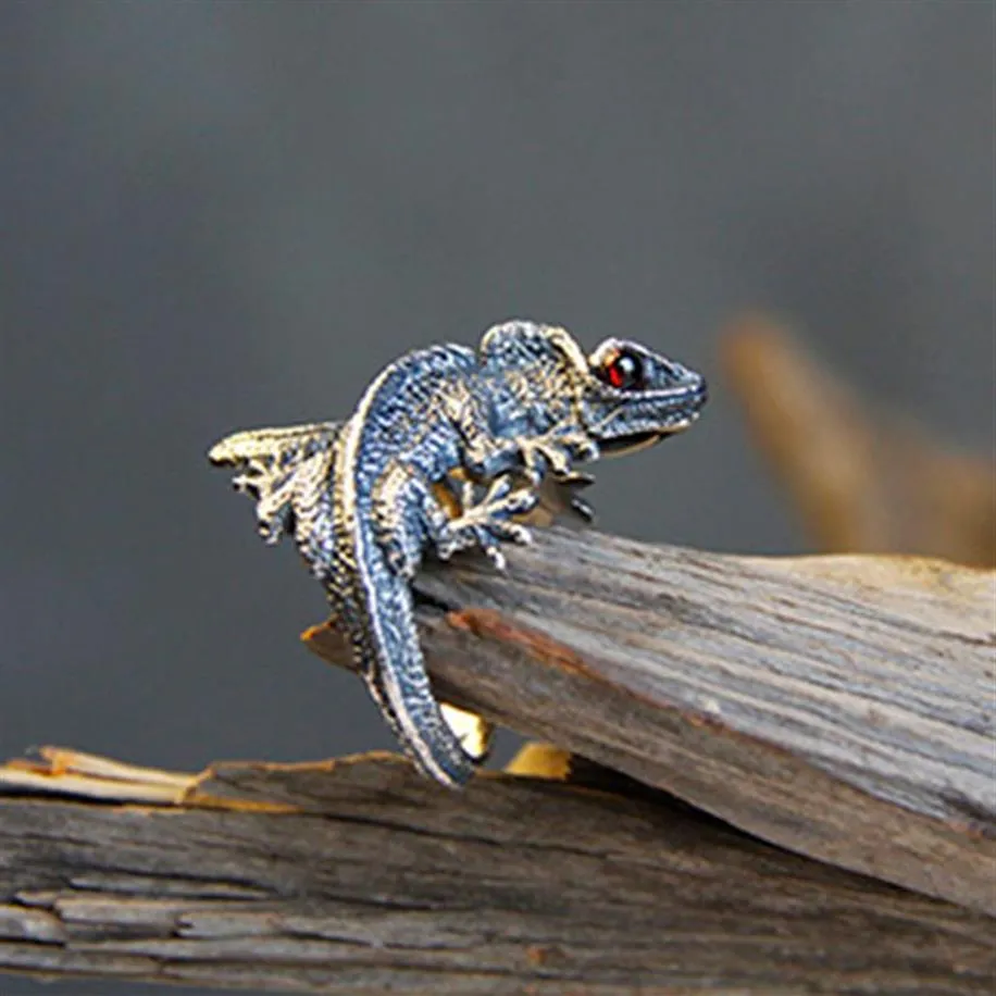 Bague lézard réglable Cabrite Gecko caméléon Anole, bijoux taille idée cadeau ship256F