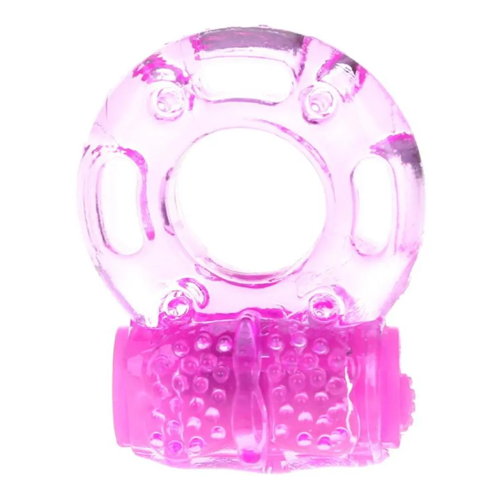 Whole Butterfly Silicone Cock Ring Jelly Vibrating Penis Ring Delay Premature Ejaculation Lock Vibrator Sex Toys for Men5971054