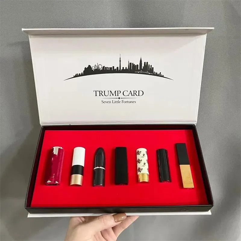 Lipstick Multi Luxe Lipstick Set 7 stks/set Mini Lipstick Topkwaliteit Meisje Kerstcadeau Trump Card Seven Little Fortunes Limited Edition