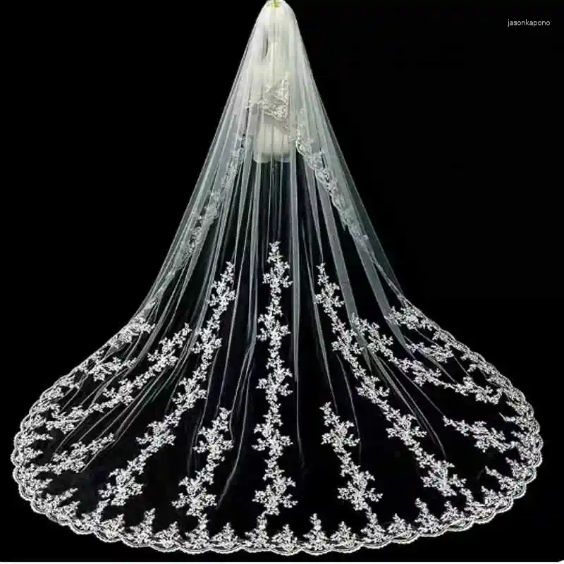 Bridal Veils Bride Wedding Main Veil Super Sensen Korean-style Long Big Tail Lace Light Luxury White