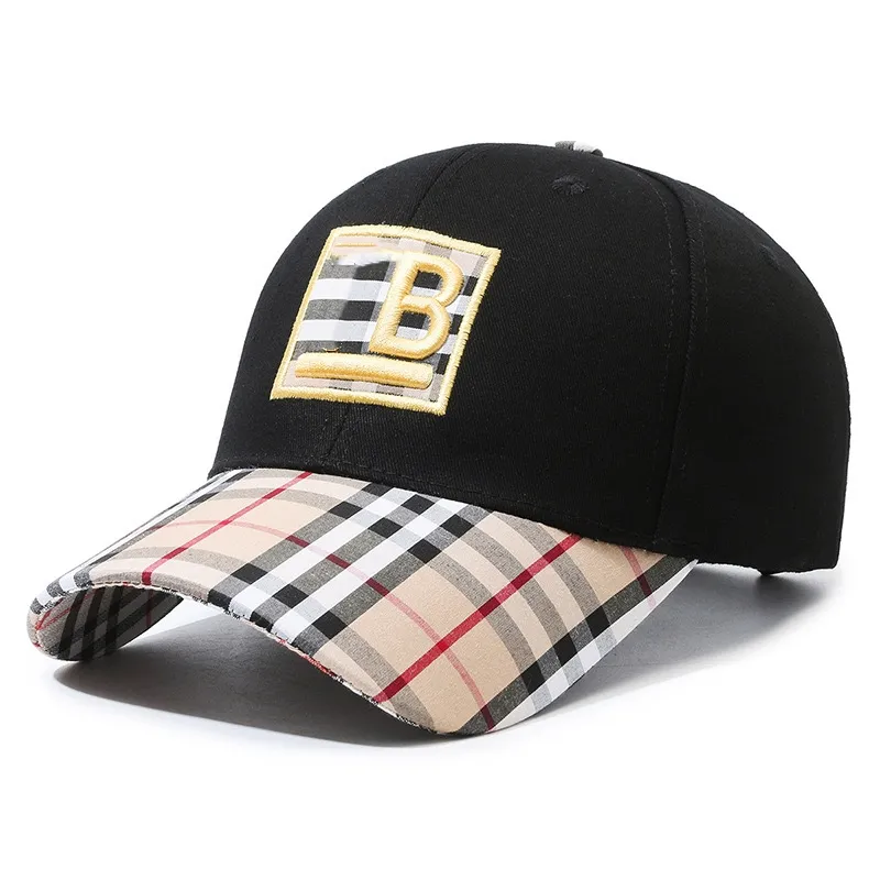 S Desingers 편지 TB 야구 모자 여자 모자 매력적인 자수 태양 모자 패션 레저 디자인 블록 자수 씻은 선 스크린 모자
