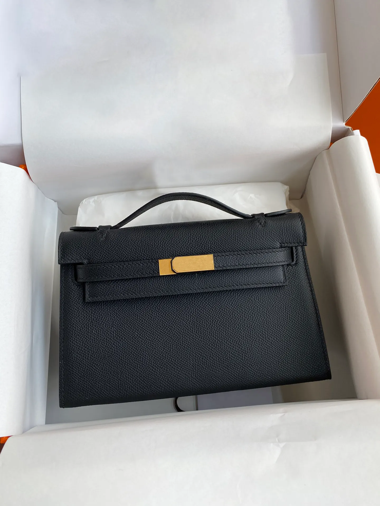 10A Высочайшее качество, женские клатчи ручной работы, дизайнерская кожаная сумка Epsom, 22 см, брендовая полная упаковка
