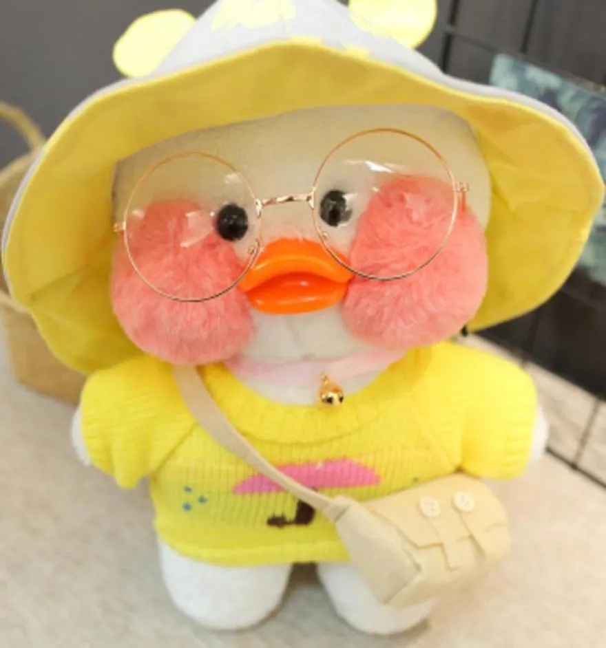 1PC 30 cm Śliczna kaczka Pluszowa kreskówka Kawaii Duck Pchana lalka Soft Animal Dolls Dzieciowe zabawki Prezent urodzinowy dla dziewczyny LJ2009141251737