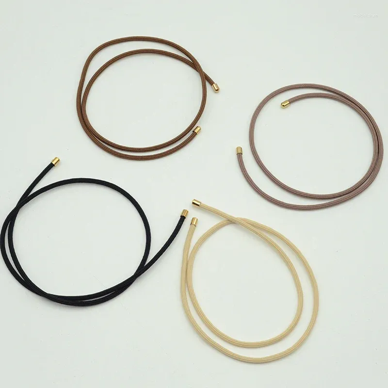 3 мм 45 см длина золотые шапочки концы эластичные шнуры нитки для DIY завязанные резинки для волос эластичные ленты ручной работы материал