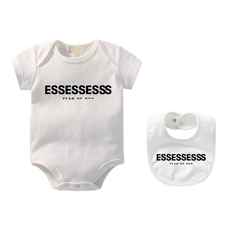 ESS BABY BELLSUITS مصمم ملابس المصمم حديث الولادة رومبورات 2PCS مجموعات أطفال