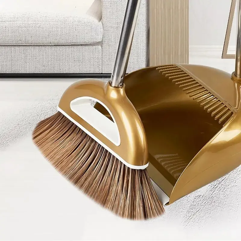 Practical Broom Suit Broom And Dustpan Set Soft Hair Multifunction With Long Handle Household Dustless Dustpan Cleaning Set 240103