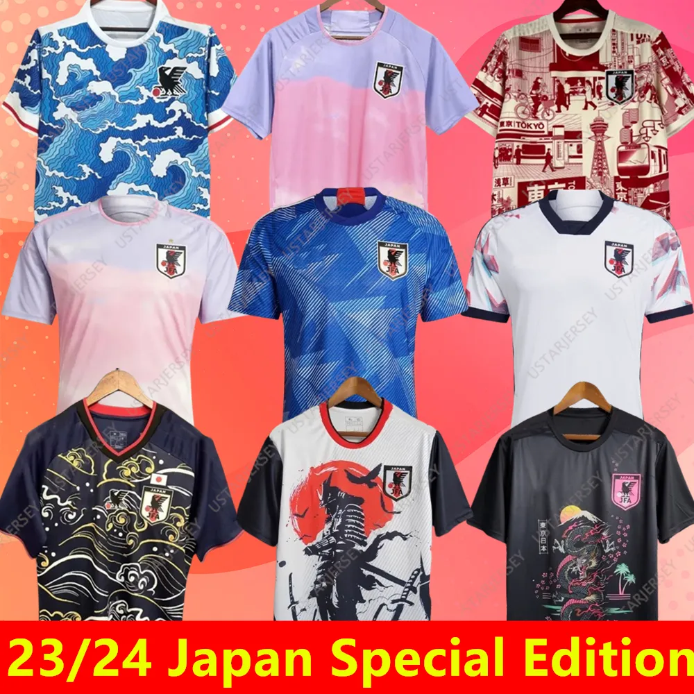 Japan Soccer Jerseys 2023 2024 Atom Tsubasa Kubo Tanaka Doan Endo Minamiho Kamada Kyogo Tomiyasu Ito Ueda Équipe nationale 22 23 24 FOOTBALL MEN ET KIDS Shirts