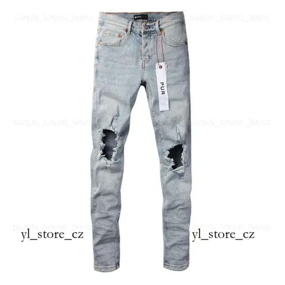 Jeans viola da uomo Marchio di lusso Viola Uomo Nero High Street Vernice Graffiti Modello Pantaloni skinny strappati danneggiati Designer Kusbi Jeans 4395