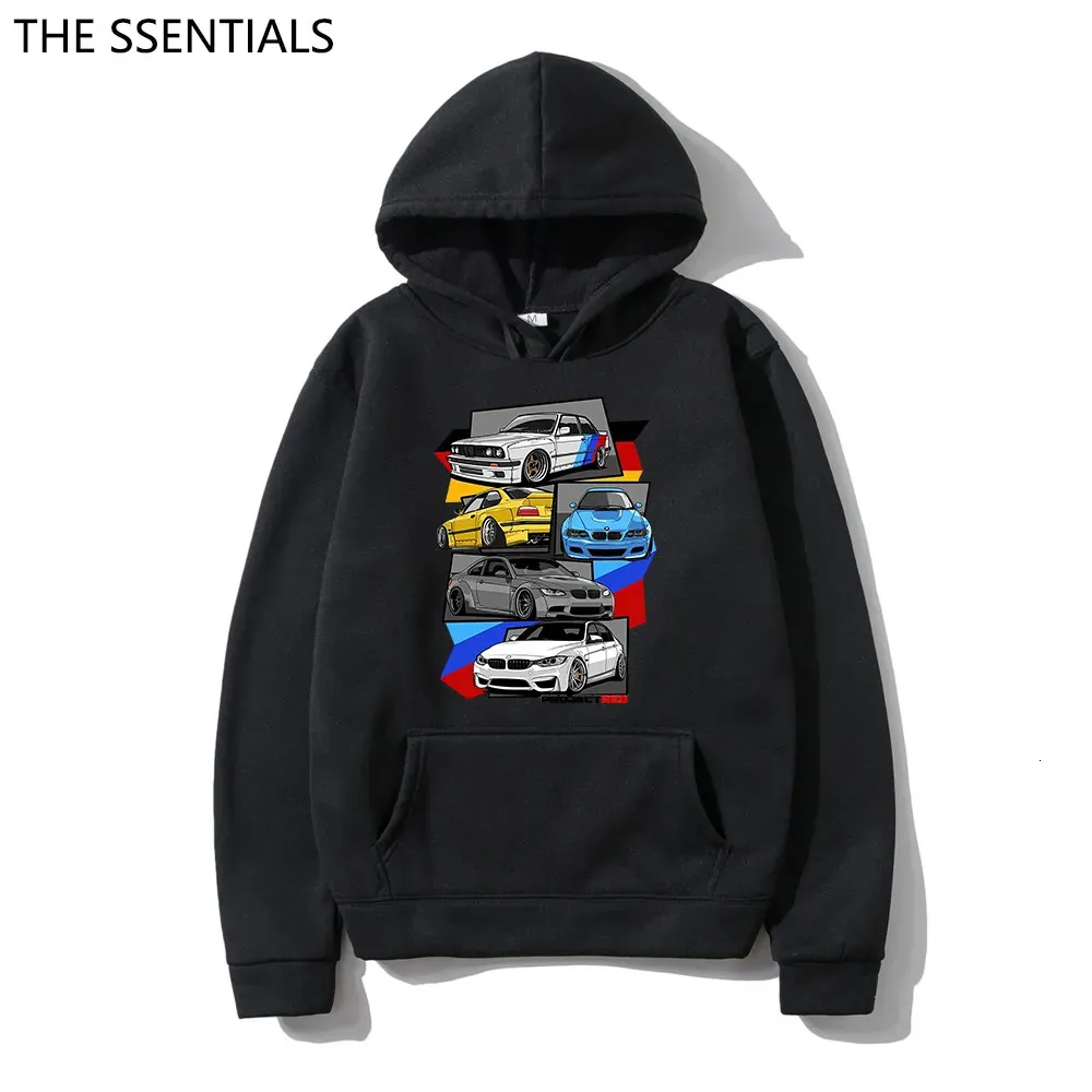 Classic E30 E46 E92 F80 M3 E36 HOUDIES Fashion Men Graphic Initial D Hoodie Unisex Hip Hop Pullover Sweatshirt Car Graphic Hoody 240103