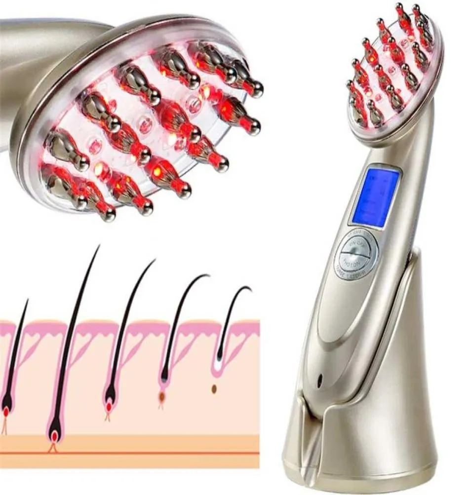 RF Laser Haargroei Massage Kam Anti-verlies therapie Infrarood Rood Licht EMS Massager Verzorgingsborstel Radiofrequentie 2112271055744