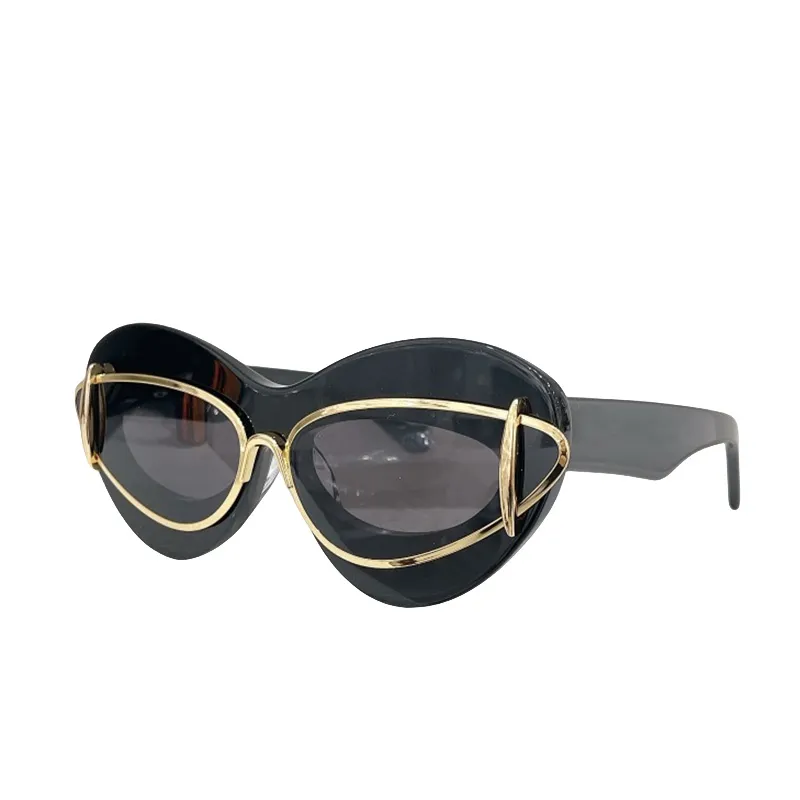 Óculos de sol de luxo lw40119i óculos de sol acetato de borboleta grande moldura de estrutura de estrutura de estrutura máscara protetora máscara amarela de milho espelho de milho lengets