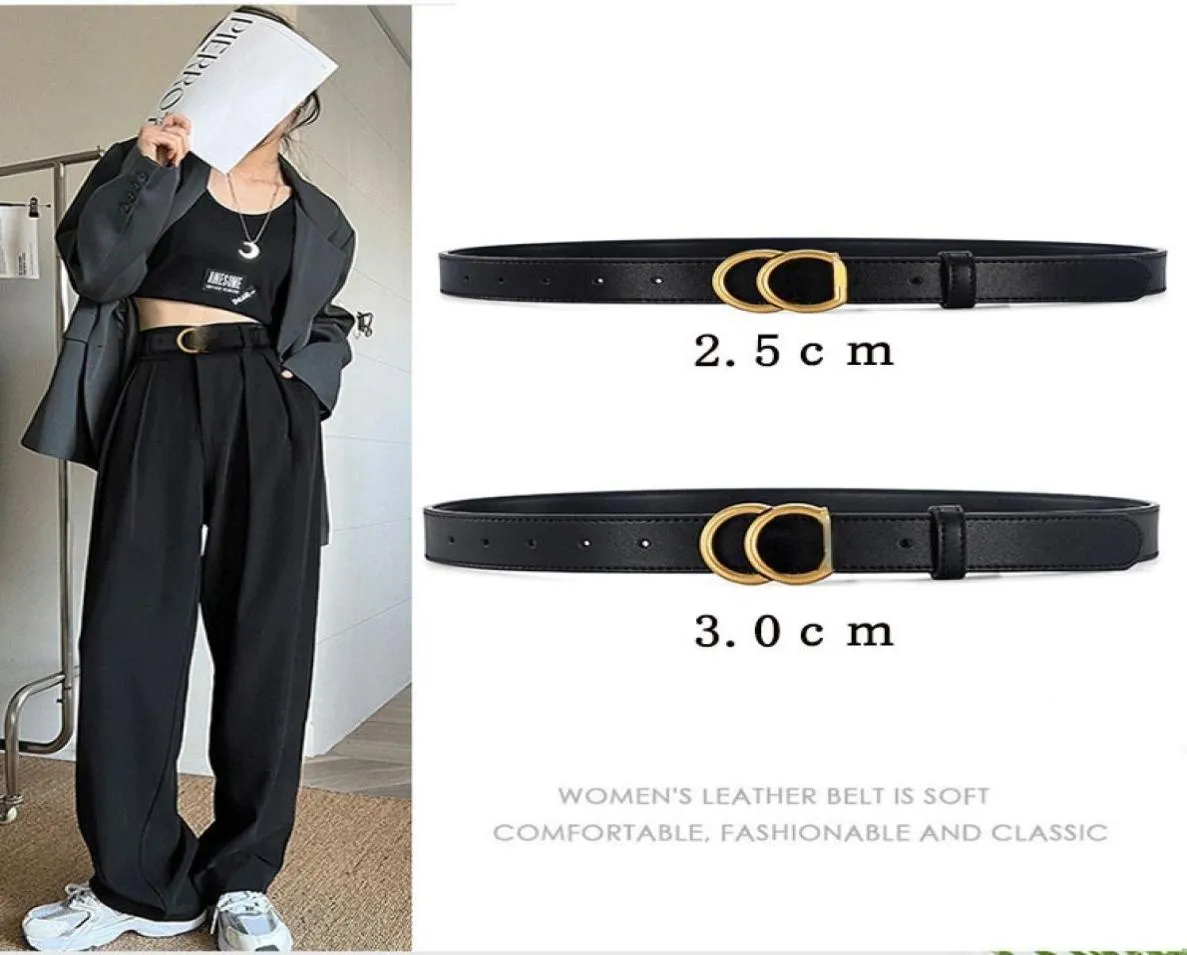 TopSelling femmes entières039s cuir ceinture noire mode jeans polyvalents style coréen pantalon ceinture pour femme fille classique luxe7638186