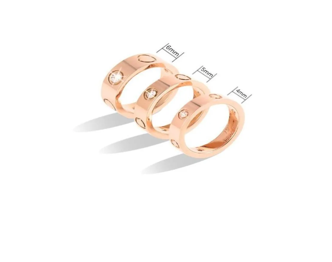 designer ring Top qualitys Extravagant set Love ring Gold Silver Rose Stainless Steel Rings new Fashion Women men wedding 3163346