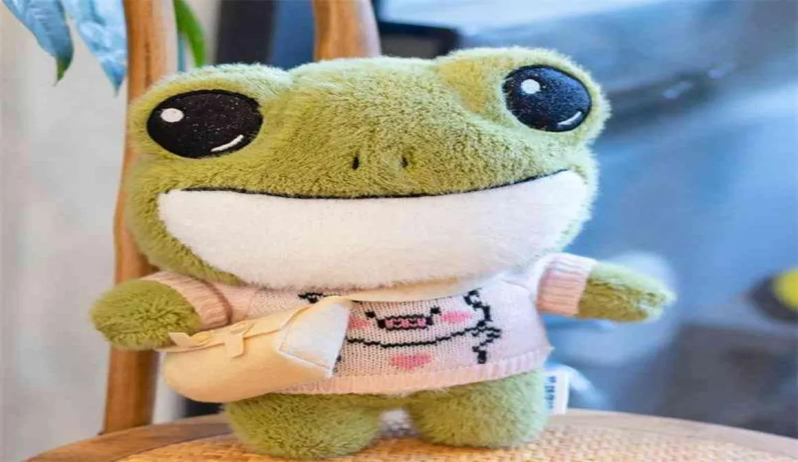 29cm Cute Plush Big Eyes Frog Toy Stuffed Animals Soft Sweater Crossbody Bag Kids Toys Birthday Christmas Gift for Girls Boys 21076938692