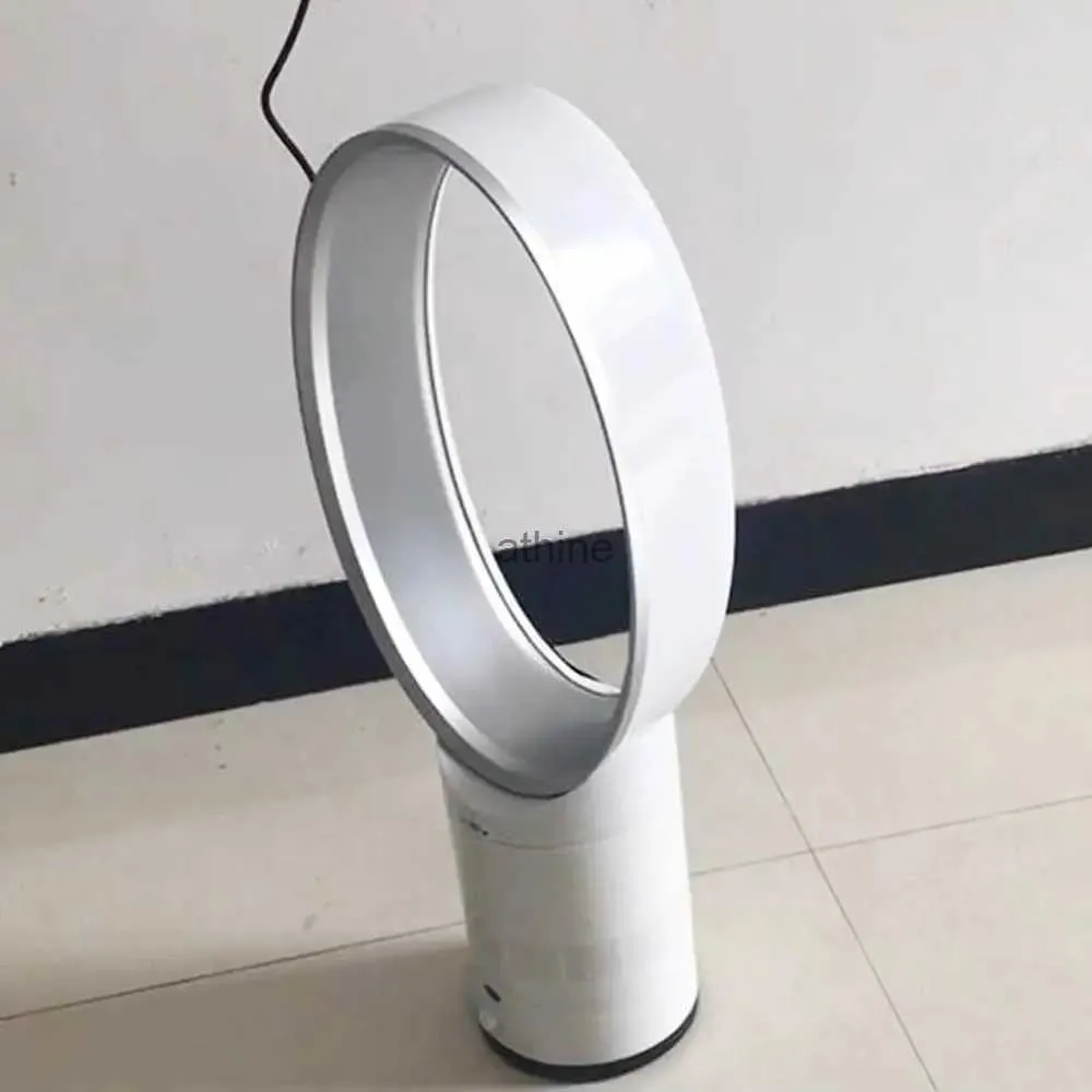Electric Fans 16 Inches No-blade Fan Bladless Floor-standing Fan Air Purifing Remote Control Electric Negative Ion Purifying Fan YQ240104