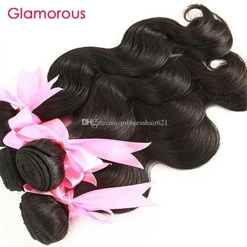 Trames Glamour Pas Cher Cheveux Brésiliens Weave Bundles À Vendre Indien Péruvien Malaisien Cheveux 10Bundles Original Cheveux Humains Tisse Pour Blac