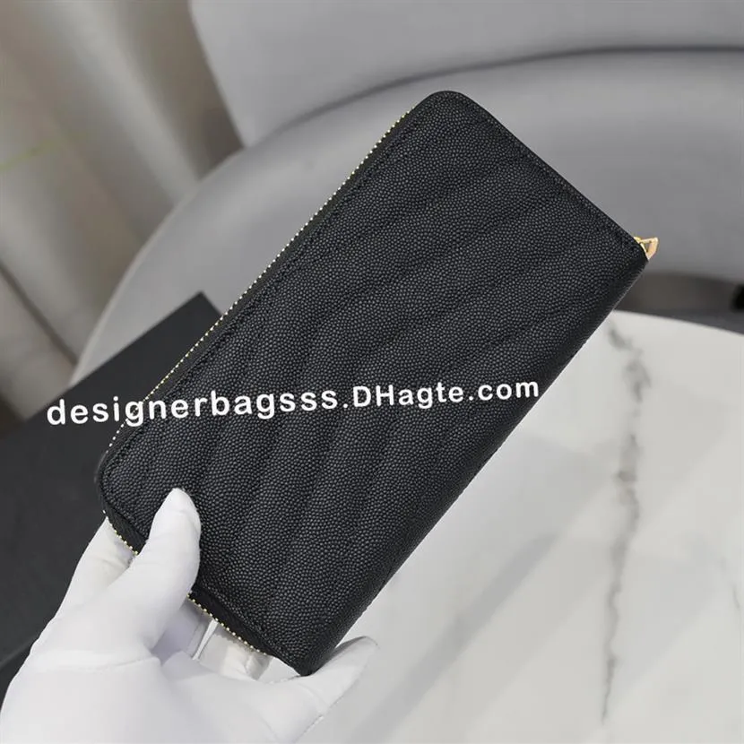 Monederos de moda Cartera con caja Carteras de embrague Titular de la tarjeta Bolsa para llaves Diseñador de mujer Cartera larga Bolsillo con cremallera clásico Passport212B