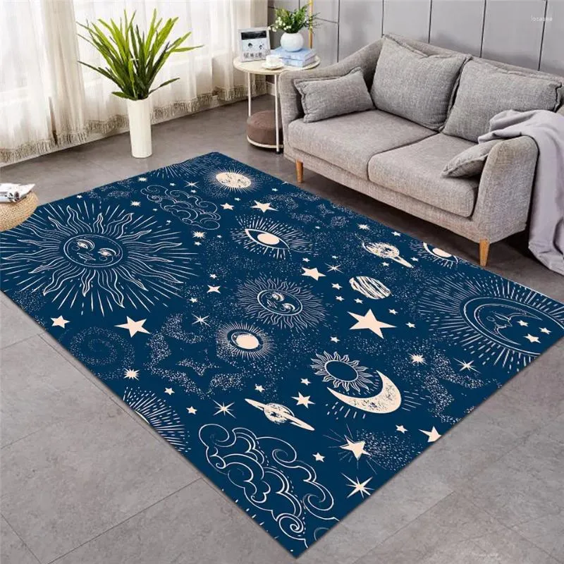 Carpets Moon And Sun 3D Printed For Living Room Kids Play Floor Mat Rugs Bedroom DT04