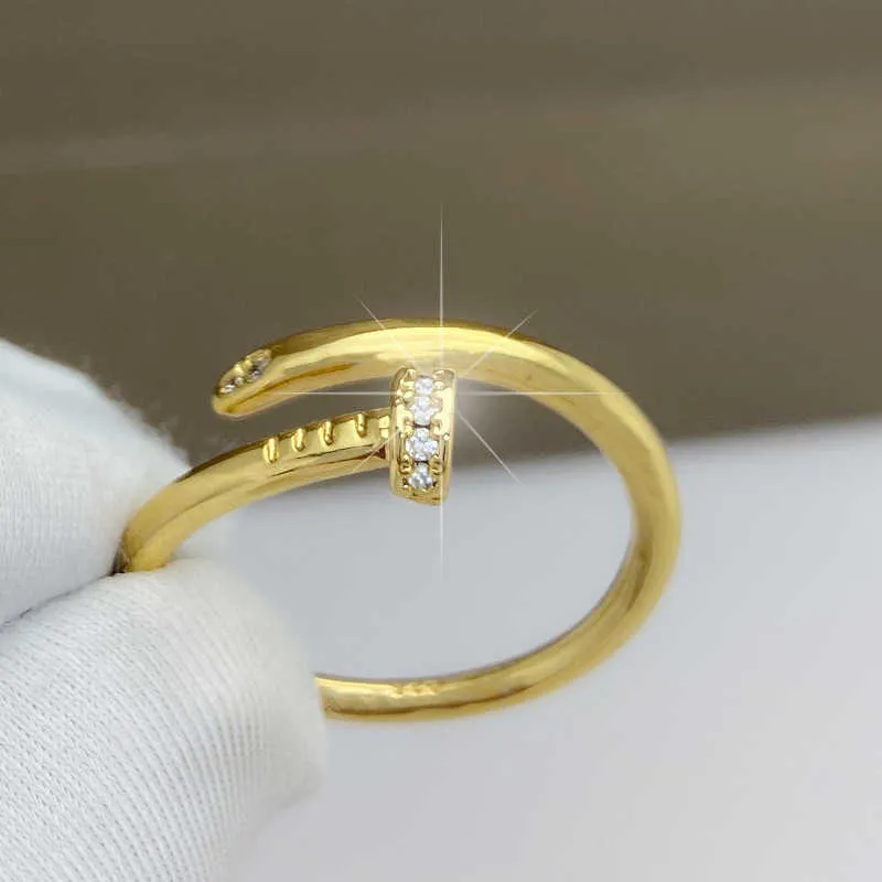 Projektant Bransoletka Bransoletka Paznokcie miłość moda luksusowe biżuterię Oryginalne modne 18 -karatowe złoty diament dla kobiet mężczyzn paznokcie bransoletki srebrna bransoletka biżuterii 8ihn