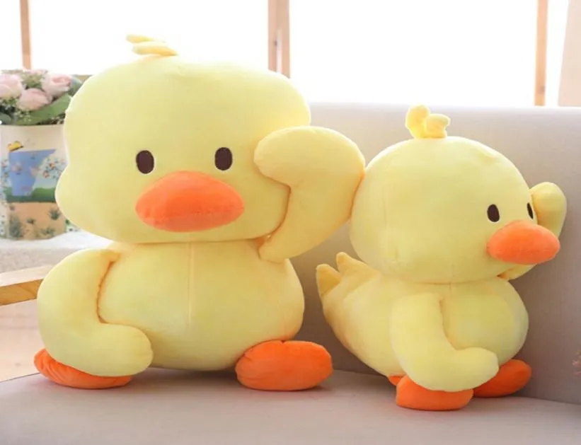 Pequeno pato amarelo boneca brinquedos de pelúcia bonito animais de pelúcia brinquedo criança presente aniversário bebê engraçado patos travesseiro 1153479