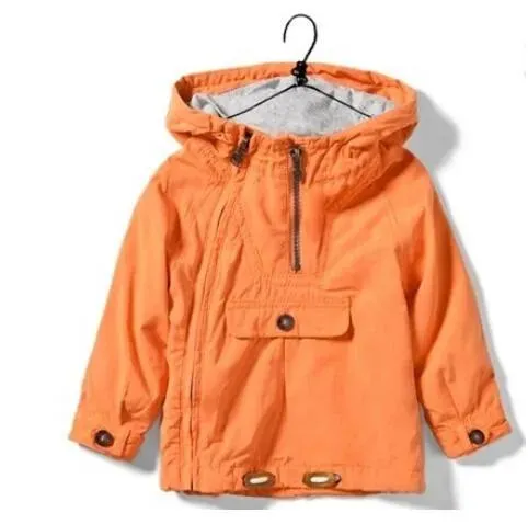 Giacche Giacca per bambini per bambini Capispalla per ragazzi ragazze primavera autunno cardigan con cerniera felpa con cappuccio arancione con cappuccio Giacche Cappotti 2016 nuovo