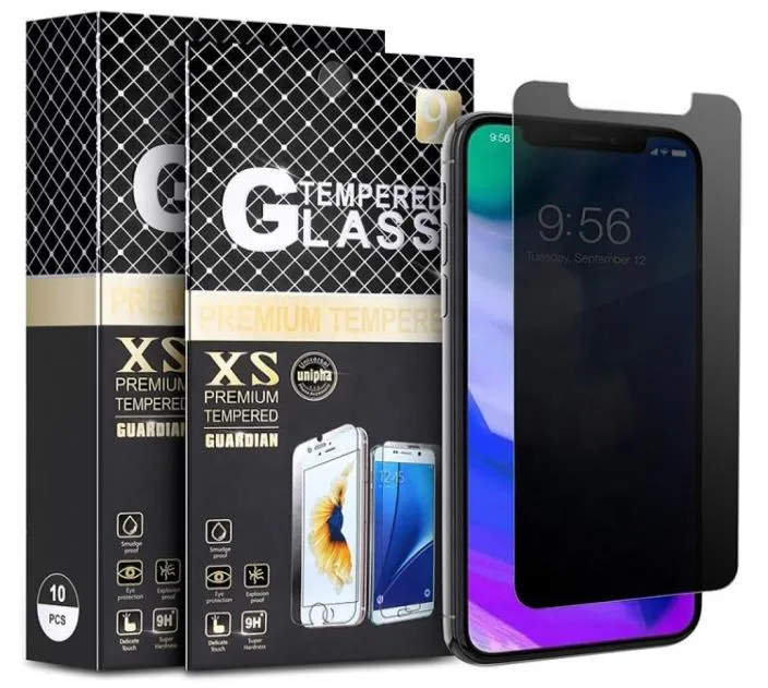 033mm 25d 9h Anti Spy Privacy Screen Protectors Tempered Glass för iPhone 14 12 Mini 13 Pro Max 11 X XS XR 8 7 Plus1364205