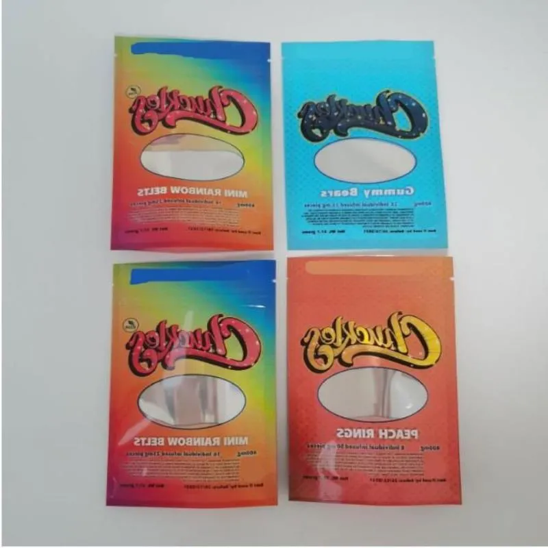 Mylar-Beutel 420 Chuckles infundiert 50 mg Pfirsichringe Seil exotisch 710 Paketbeutel Ljewd