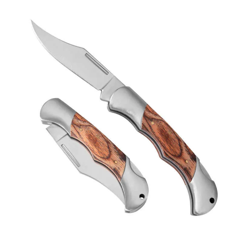 工場用品木製ハンドルステンレス鋼スーパーシャープキャンプナイフ