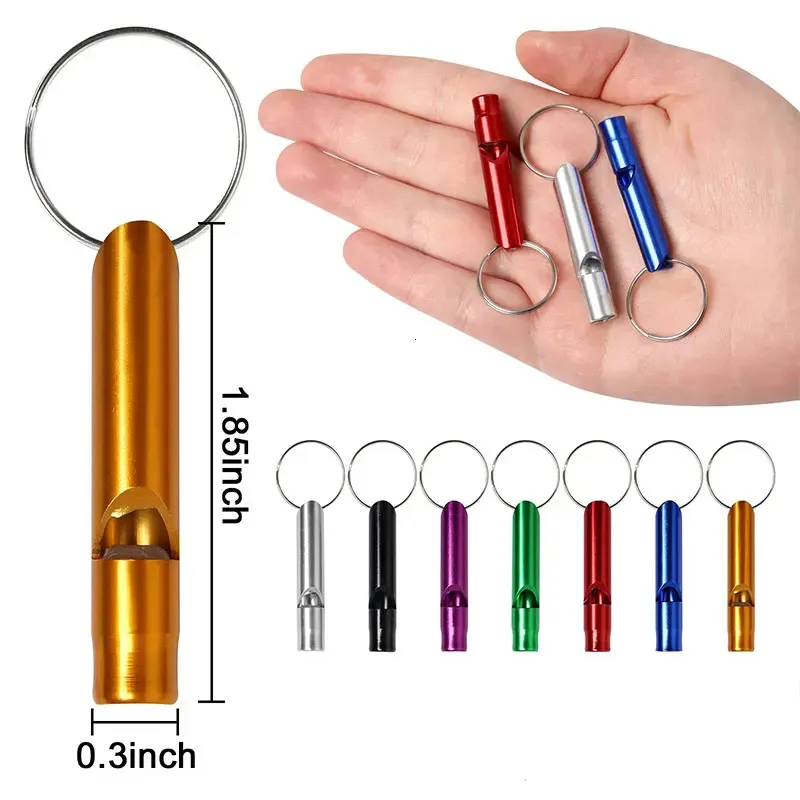 100Pcs Whistles Training Whistle Keychain Multifunctional Emergency Survival for Camping Hiking Outdoor Sport 240104