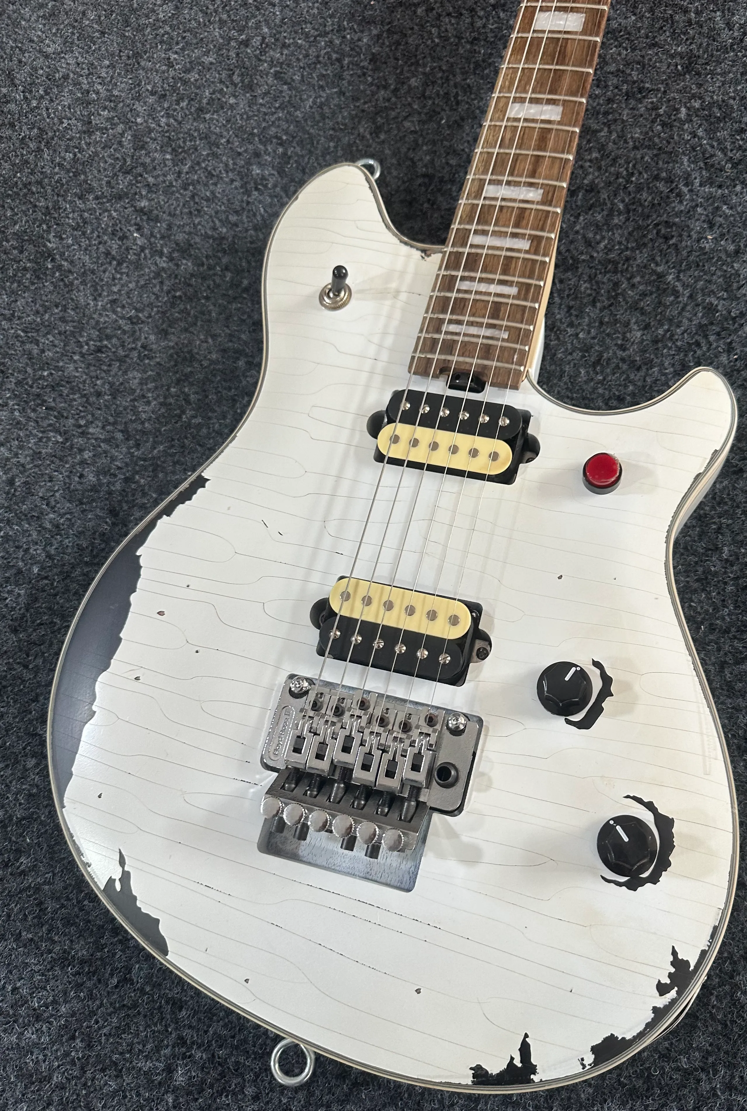 Guitarra eléctrica irregular personalizada, estilo antiguo, disponible en stock, incluido el envío de envío rápido