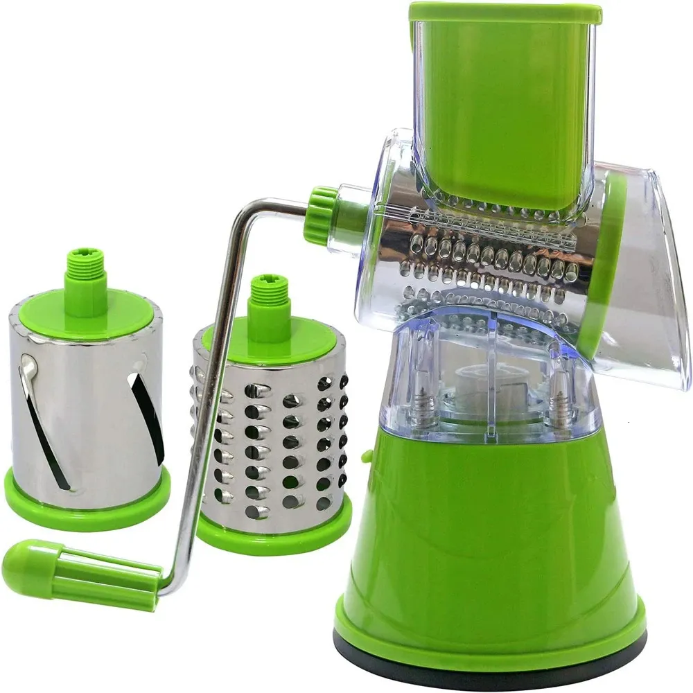 LMETJMA Rotary Spiralizer grönsaker Slicer Cheese Vegetabiliska grater Shredder Zucchini Noodle Maker Spaghetti KC0089 240104