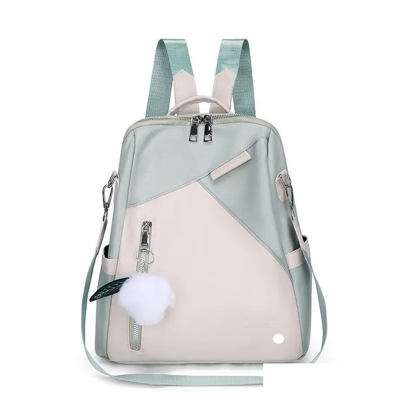 Sacs de plein air Lu Sacs à dos pour étudiants Shoolbag Campus Nylon Adolescent Haute Capacité avec sac à dos Loisirs Couleurs assorties Drop Delive Dhzq8