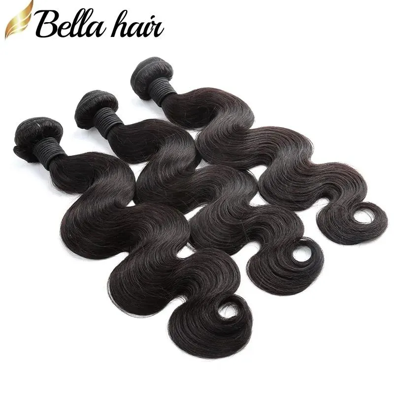 Утки bellahair 100 необработанные перуанские пучки человеческих девственных волос объемные волны наращивание утка волос 3 шт. в партии двойной уток