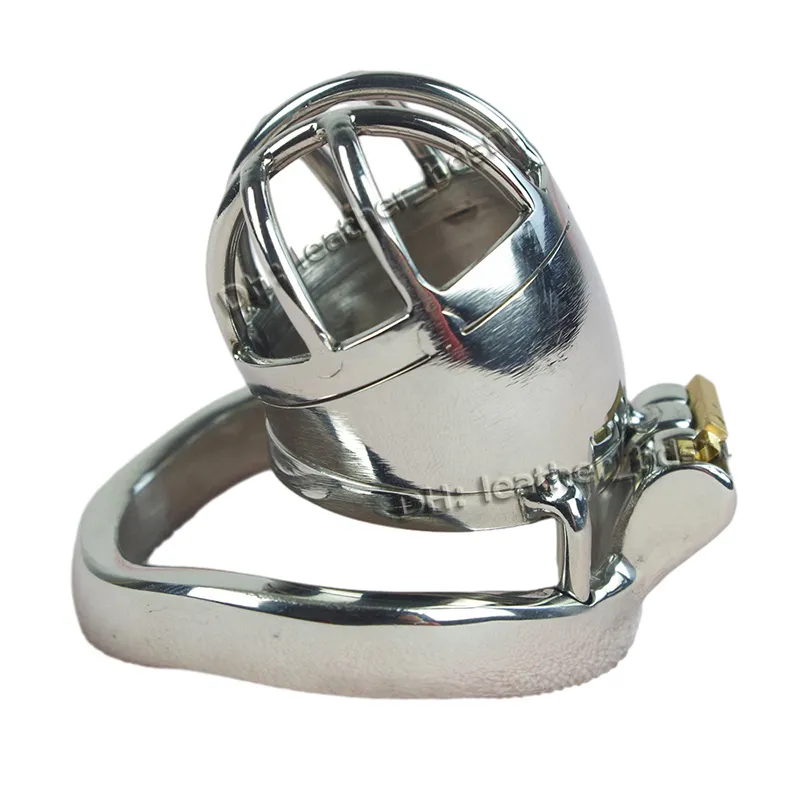 Dispositivo di castità in acciaio inossidabile Gabbia per cazzi Cintura di castità maschile in metallo Anello per pene Giocattoli del sesso per uomini